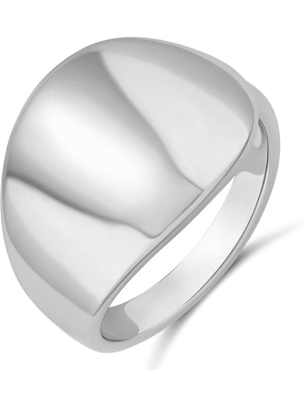 Elegant Polished Signet Round Ring - Stylish Accessory for Any Occasion